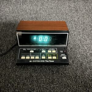 VTG Faux Wood Clock, BSR System The Timer Home Automation Security Clock